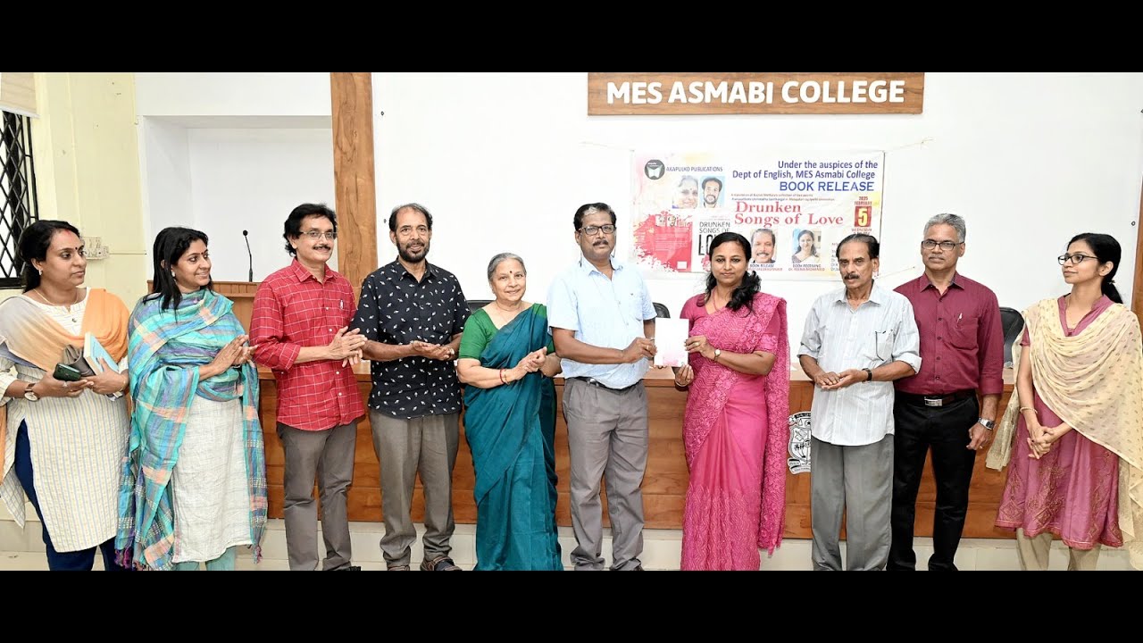 ഡ്രങ്കൻ സോങ്സ് ഓഫ് ലവ് എന്ന പേരിൽ ജ്യോതി ഉണ്ണി രാമൻ വിവർത്തനം ചെയ്ത ബക്കർ മേത്തലയുടെ പ്രണയത്തിൻറെ ഉന്മത്ത ഗീതങ്ങൾ എന്ന കവിതാ സമാഹാരത്തിൻ്റെ ഇംഗ്ലീഷ് പതിപ്പ് ഡോ. രാജു വള്ളിക്കുന്നം പ്രകാശനം ചെയ്തു