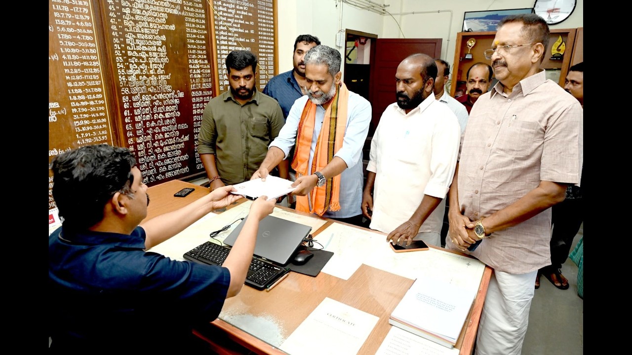 കൊടുങ്ങല്ലൂർ മണ്ഡലം എൻ ഡി എ സ്ഥാനാർഥി ഡോ: വർഗീസ് ജോർജ് നാമനിർദ്ദേശപത്രിക സമർപ്പിച്ചു