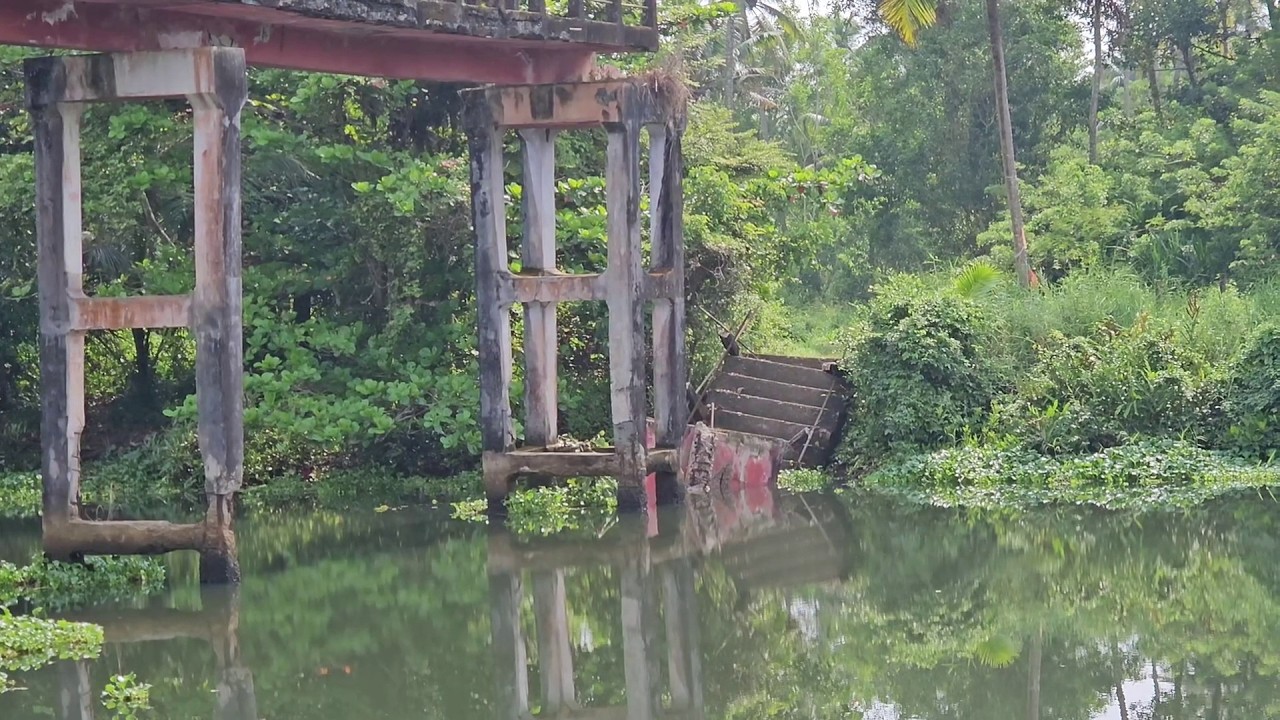 പെരിഞ്ഞനം പടിയൂർ പഞ്ചായത്തുകളെ ബന്ധിപ്പിക്കുന്ന ചക്കരപ്പാടം – മഴുവ്വഞ്ചേരി നടപ്പാലം തകർന്നുവീണു