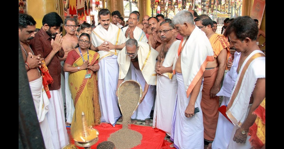 കൊടുങ്ങല്ലൂർ ശ്രീകുരുംബ ഭഗവതി ക്ഷേത്രത്തിൽ മീനഭരണിയാഘോഷത്തിൻ്റെ ഭാഗമായുള്ള വരിനെല്ല് സമർപ്പണം നടന്നു