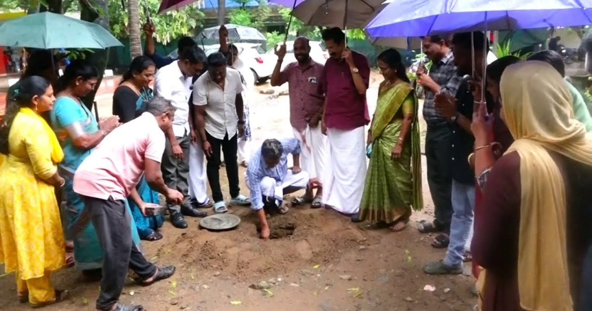 കൊടുങ്ങല്ലൂർ ജി.എൽ .പി. എസിൽ വർണകൂടാരം പദ്ധതിയുടെ നിർമാണോദ്ഘാടനം നടന്നു