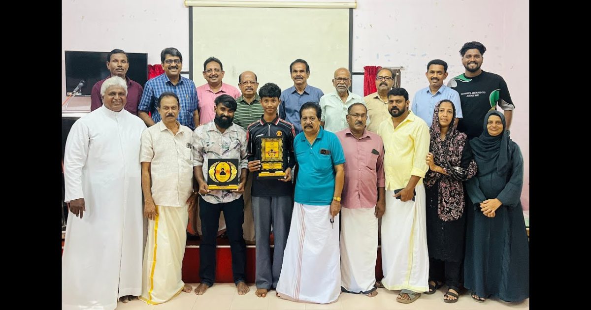 സംസ്ഥാന സ്കൂൾ അത്ലറ്റിക് മേള ചാമ്പ്യൻ മുഹമ്മദ് നാഫിന് സ്വീകരണം നൽകി